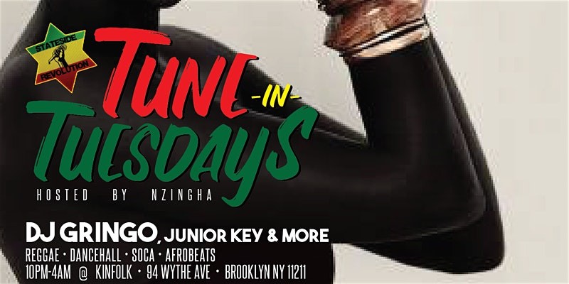 Tune In Tuesday’s At Kinfolk with the best of reggae afrobeats and soca